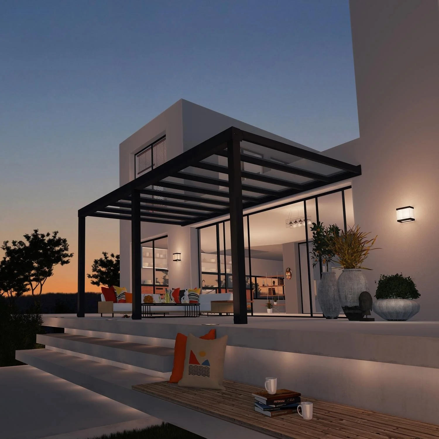 Palram - Canopia | Stockholm 11x22 ft Patio Cover - Gray/Clear - Image 2