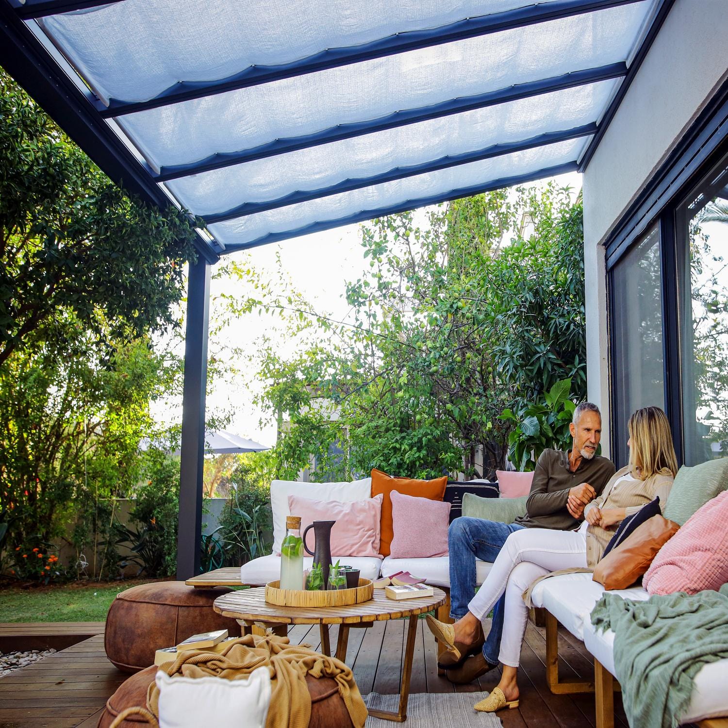 Palram - Canopia | 11x19 ft Stockholm Patio Cover Roof Blinds - Image 6