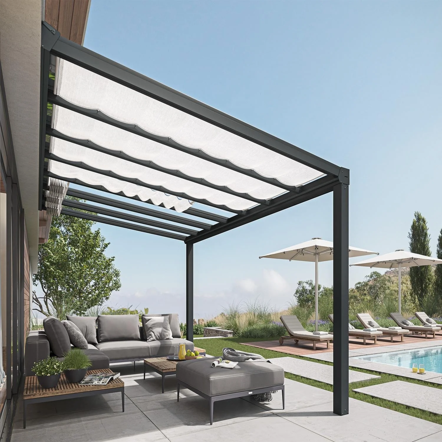 Palram - Canopia | 11x24 ft Stockholm Patio Cover Roof Blinds - Image 13