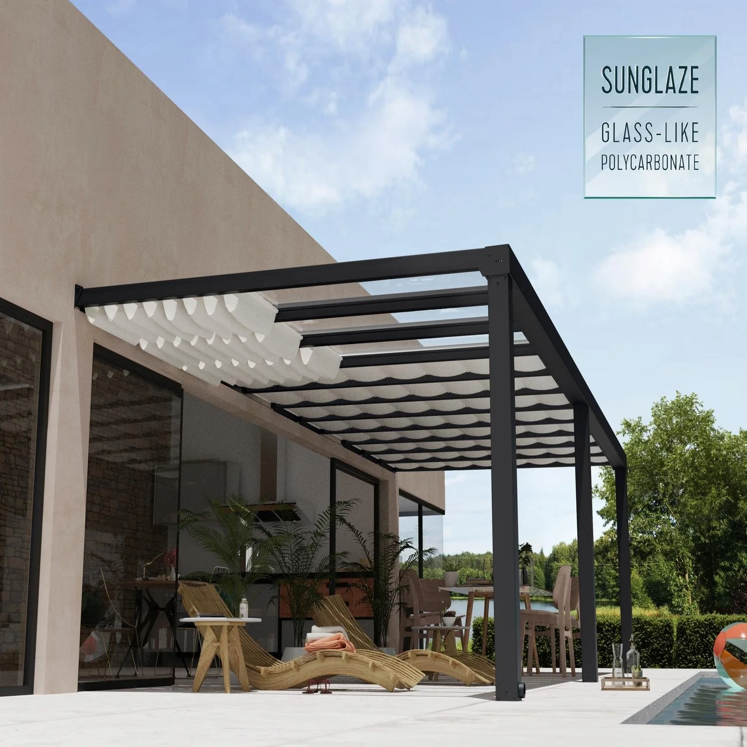 Palram - Canopia | 11x24 ft Stockholm Patio Cover Roof Blinds - Image 9