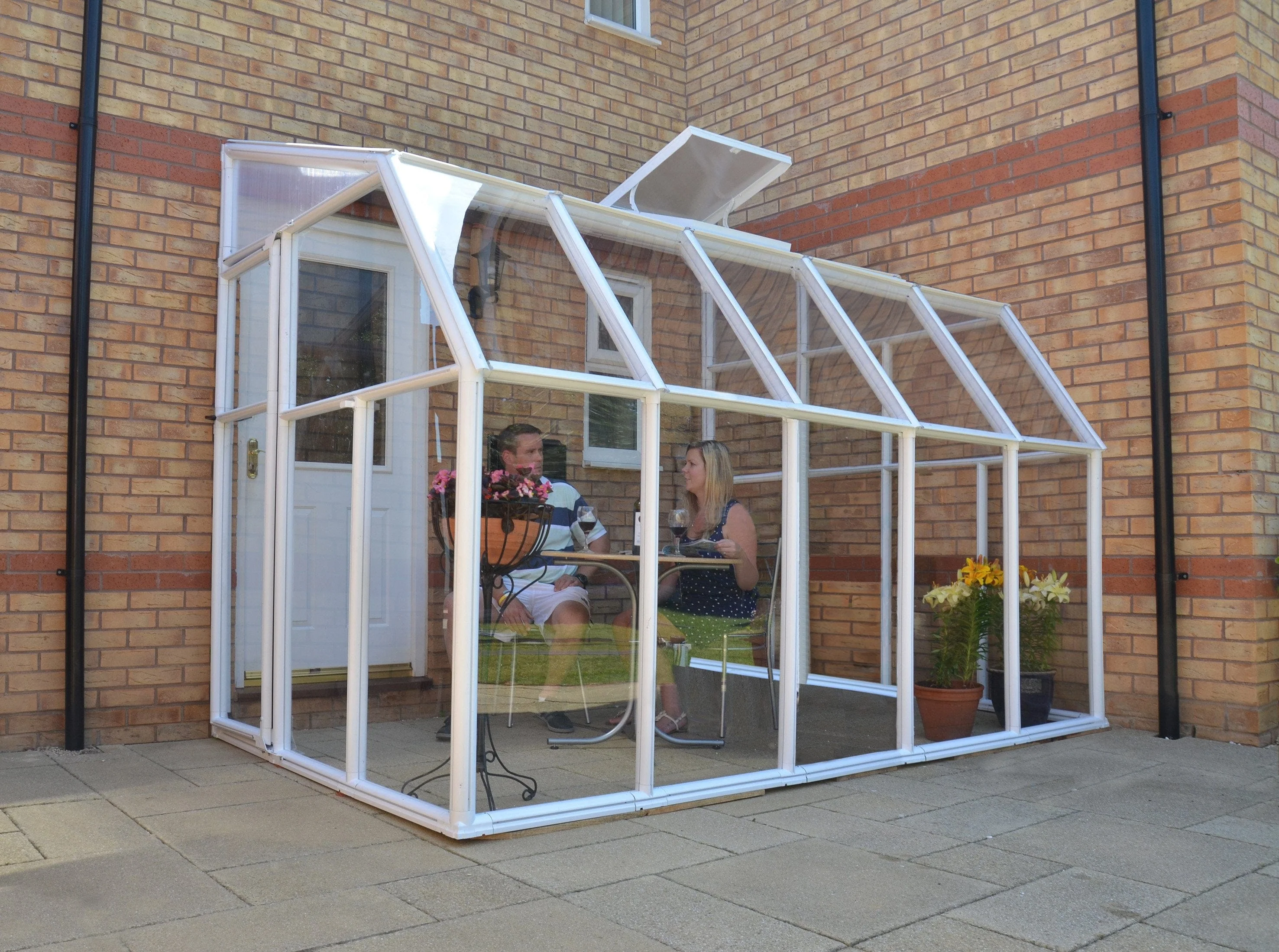 Palram - Canopia | Sun Room Six Sunroom Enclosure, Lean To Greenhouse Kit - Image 11