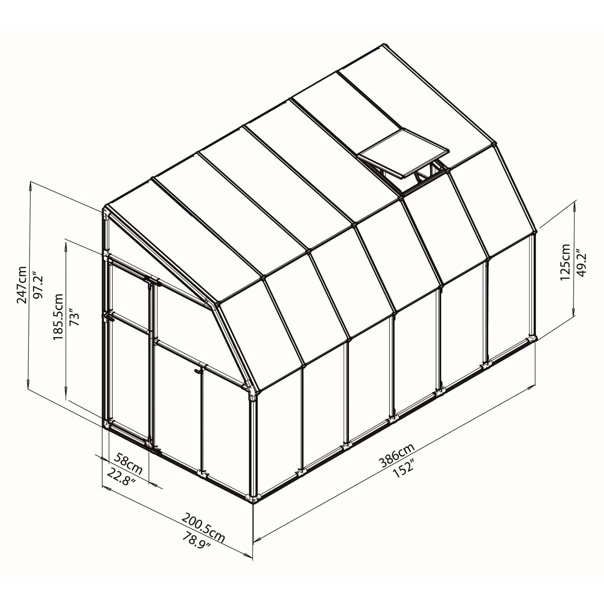 Palram - Canopia | Sun Room Six Sunroom Enclosure, Lean To Greenhouse Kit - Image 15