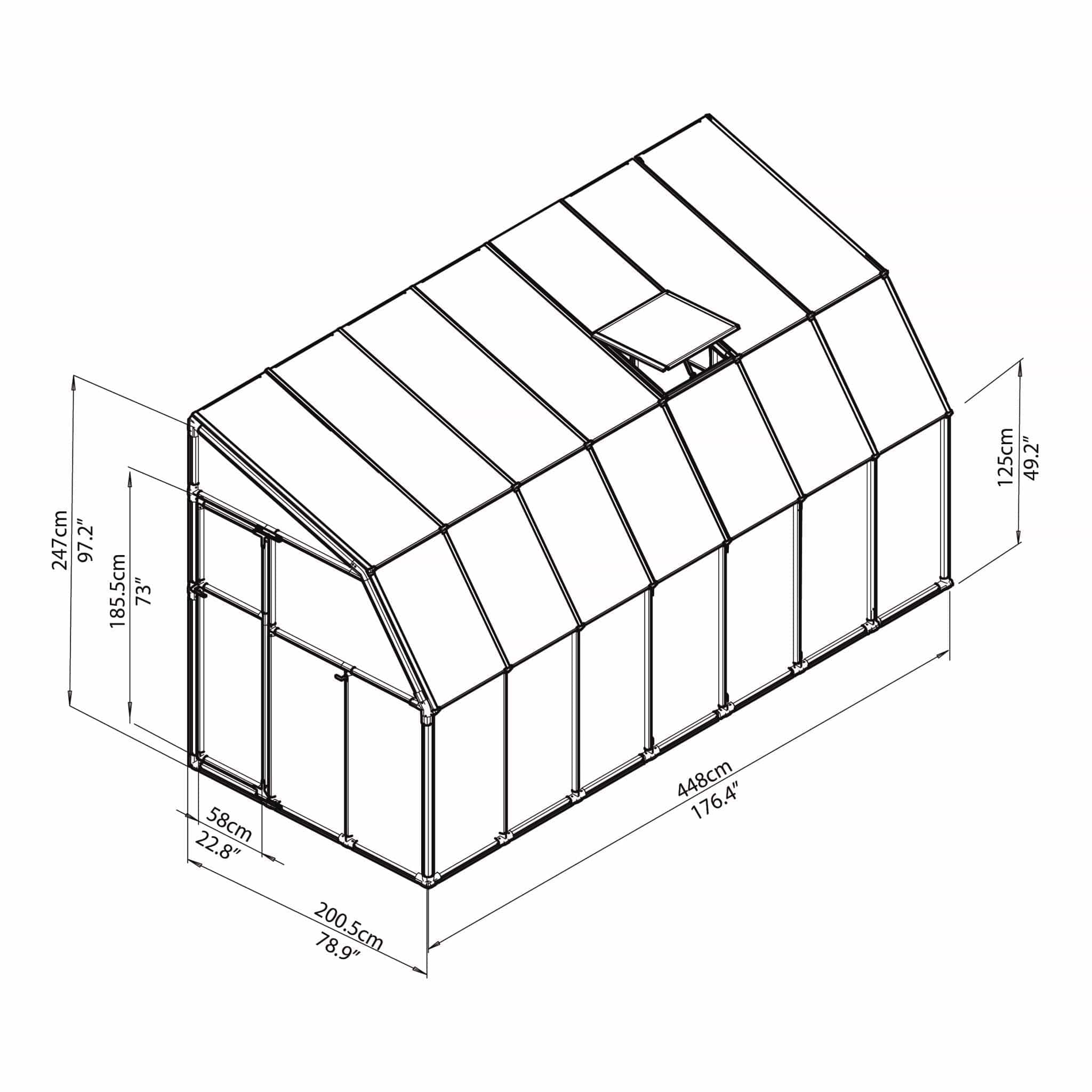 Palram - Canopia | Sun Room Six Sunroom Enclosure, Lean To Greenhouse Kit - Image 18