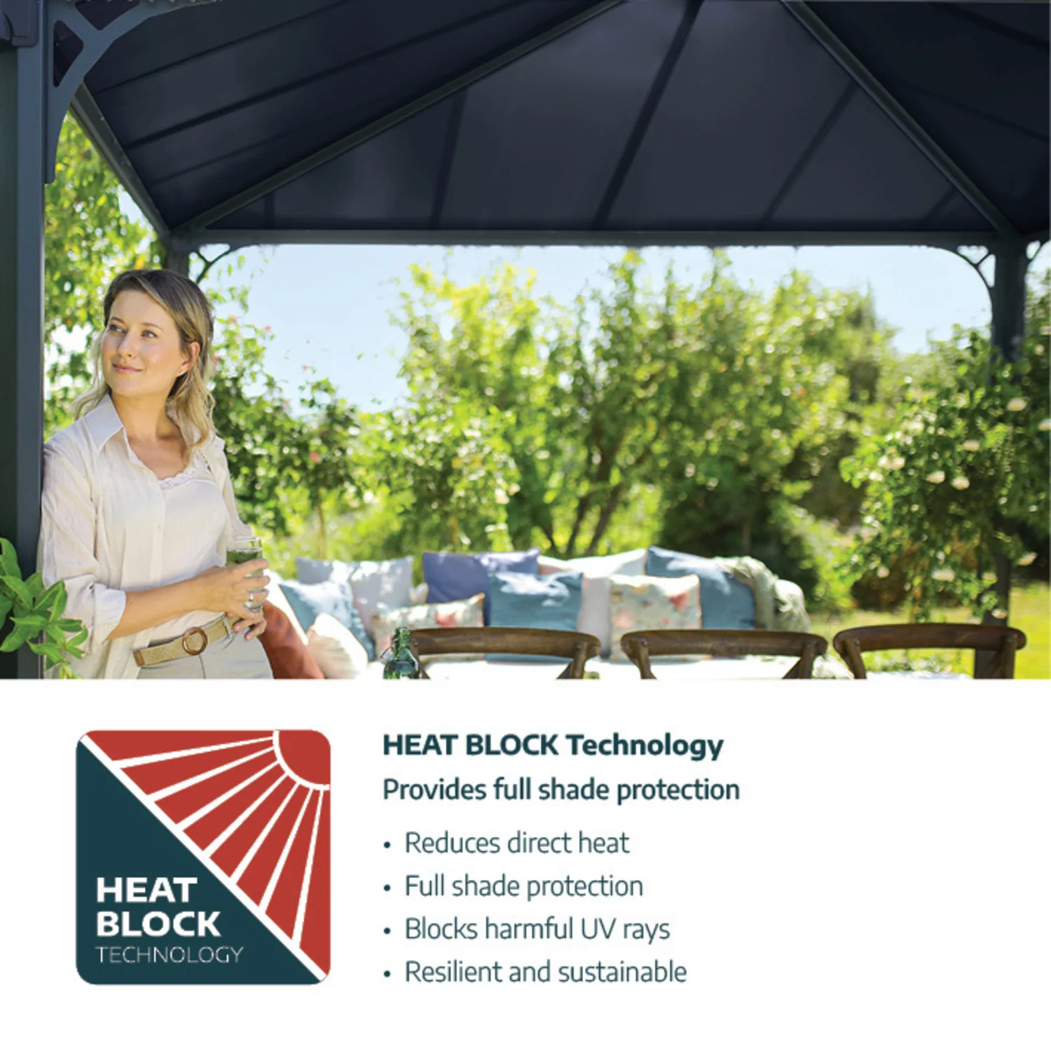 Palram - Canopia | Tucson 4300 12x14 ft Gazebo - Gray - Image 2