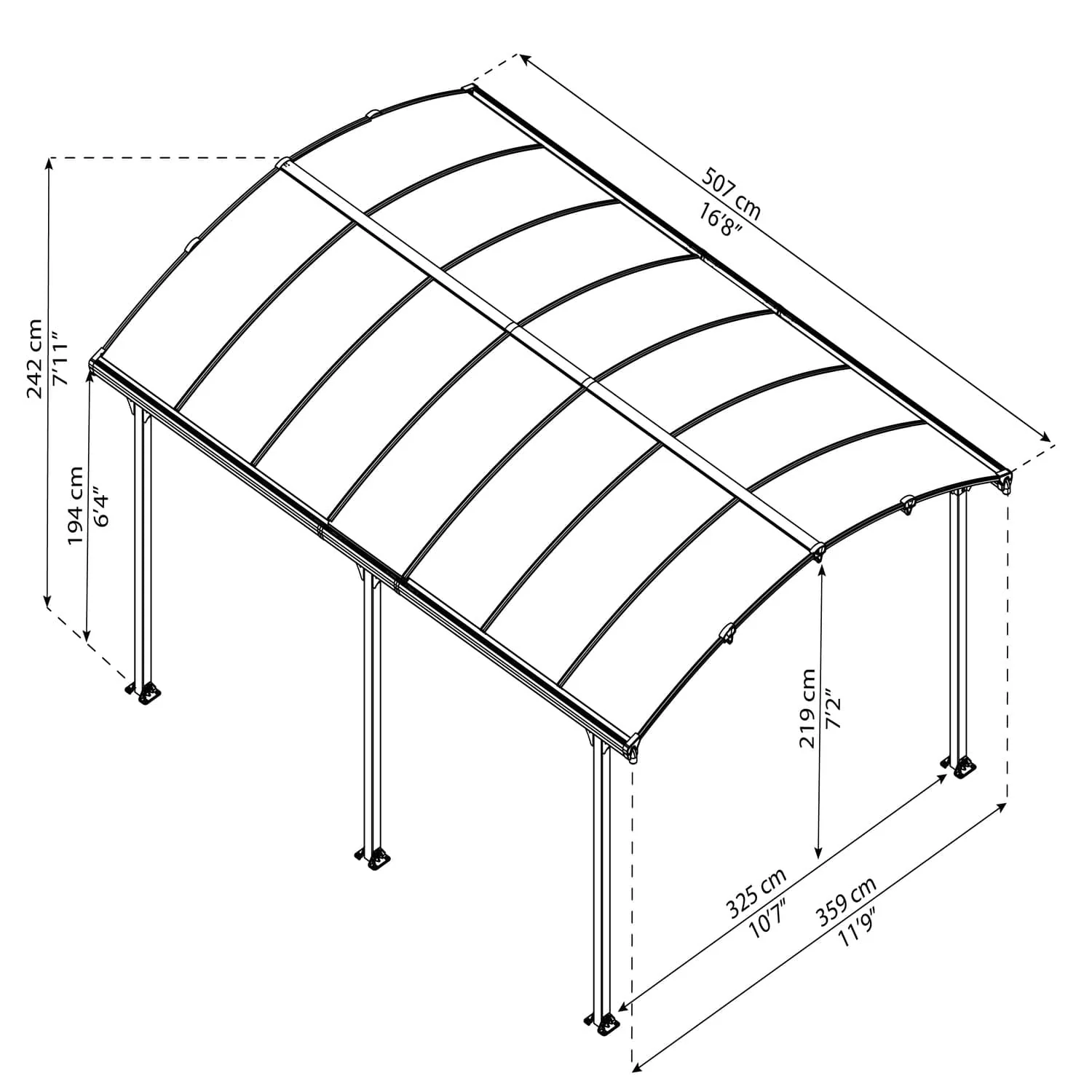 Palram - Canopia | Tucson 5000 12x16 ft Gazebo - Image 13