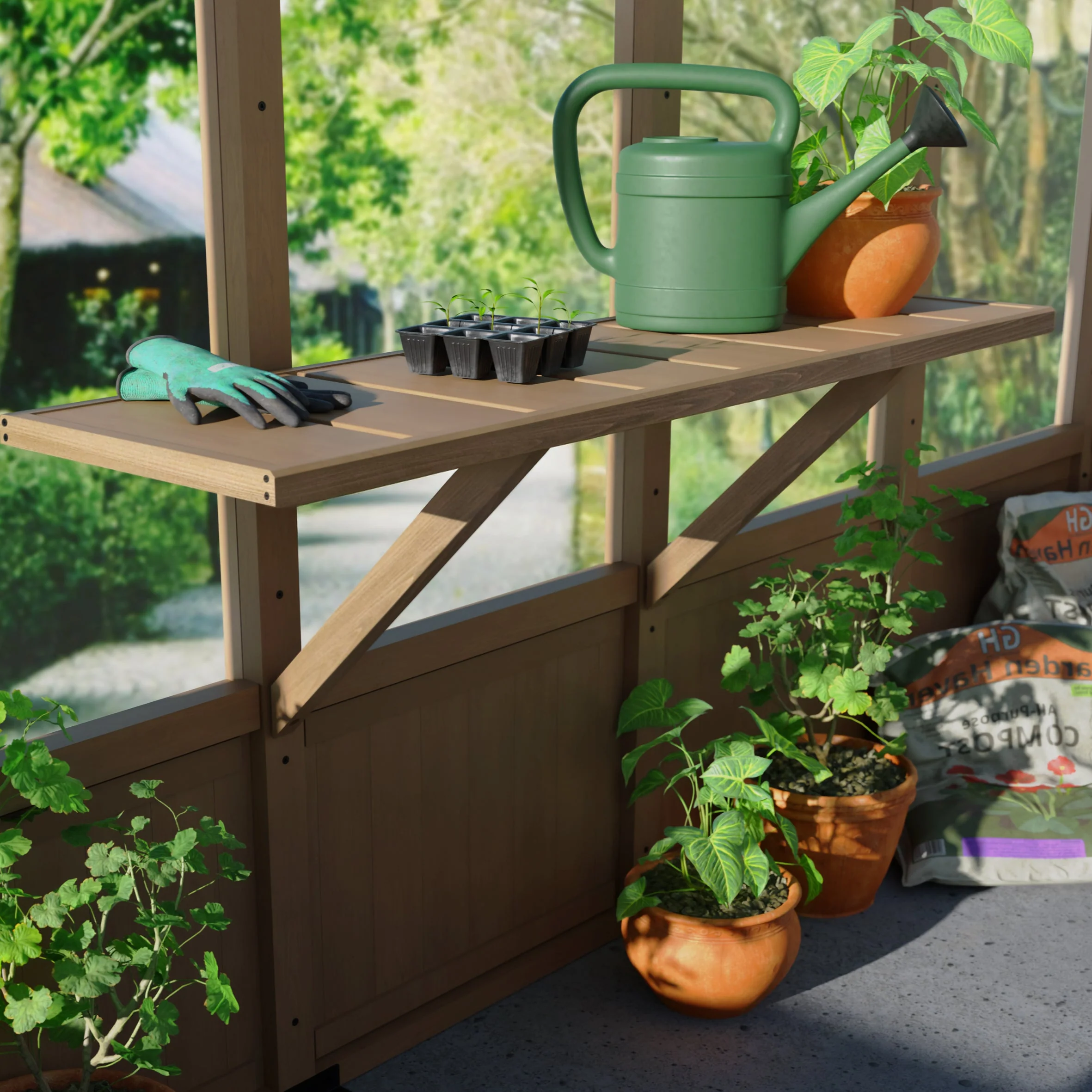 Palram - Canopia | Wooden Shelf Kit for Natura Greenhouse - Image 2