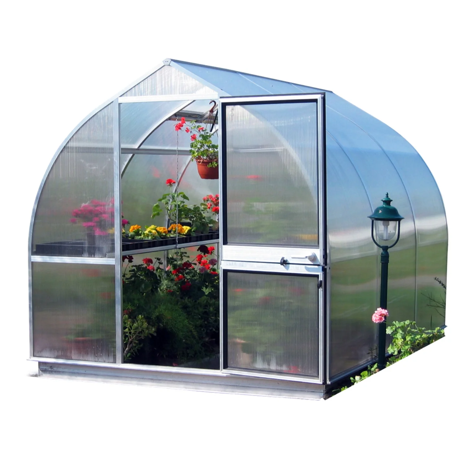 Hoklartherm | 9ft 8in x 10ft 6in x 7ft 7in Riga 3 Hobby Greenhouse Kit With 8mm Twin-wall Polycarbonate Glazing - Image 4