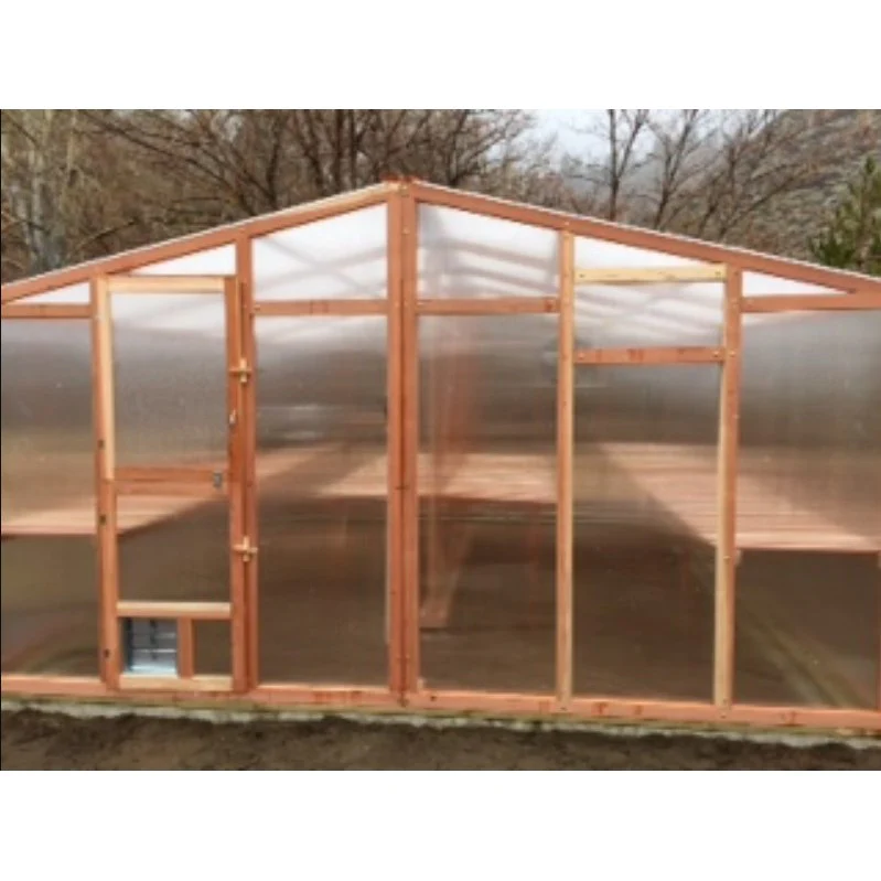 Santa Barbara | Deluxe Redwood Glass Greenhouse/Sunroom Premium Package With 3/16 inch Glass Glazing and Pre-assembled Panels - Image 10