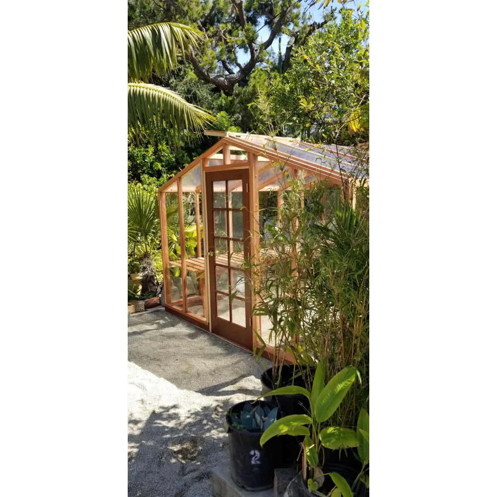 Santa Barbara | Deluxe Redwood Glass Greenhouse/Sunroom Premium Package With 3/16 inch Glass Glazing and Pre-assembled Panels - Image 16