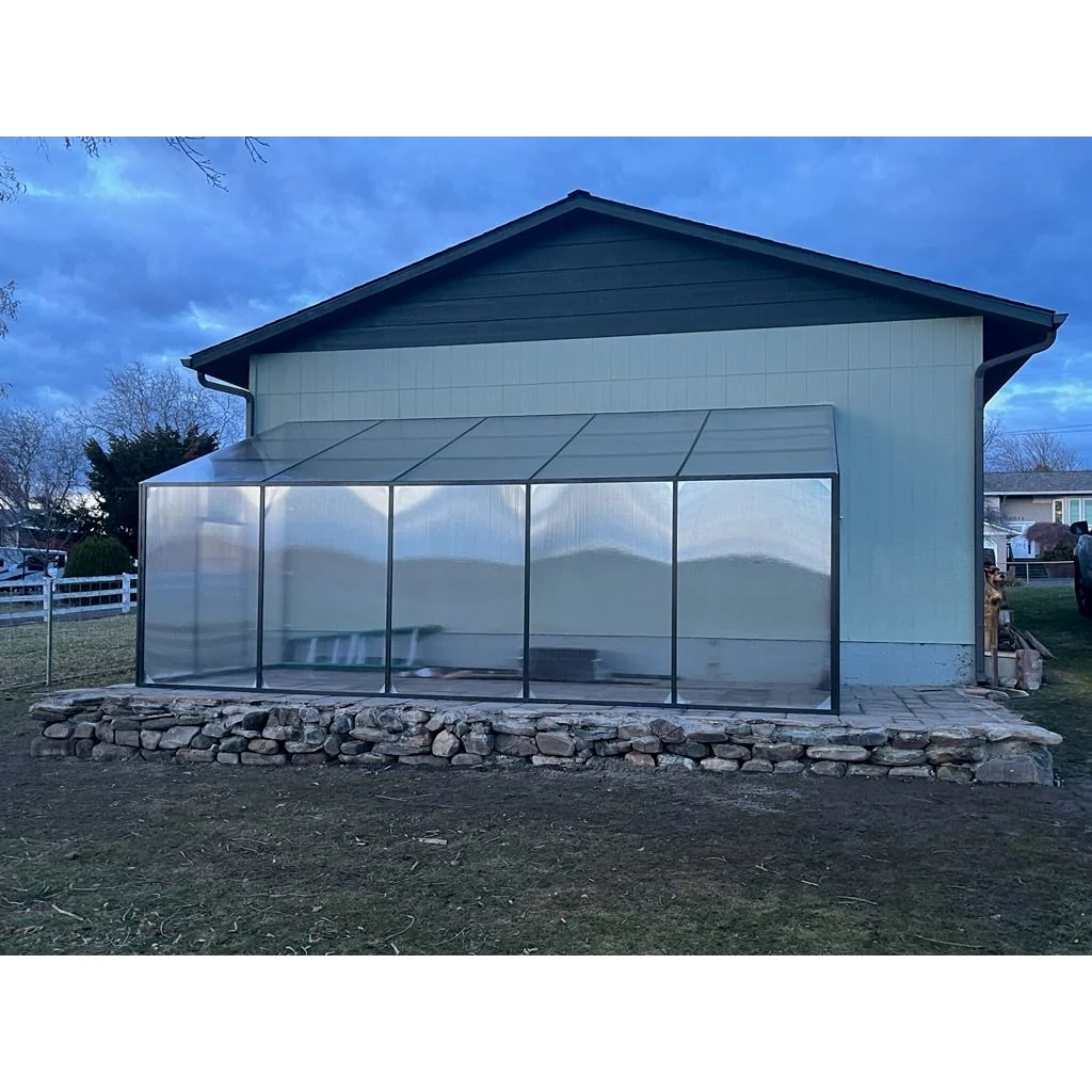 Santa Barbara | Montecito Aluminum Lean-To Greenhouse / Sunroom Kit With 8mm Twin-wall Polycarbonate Glazing - Image 3