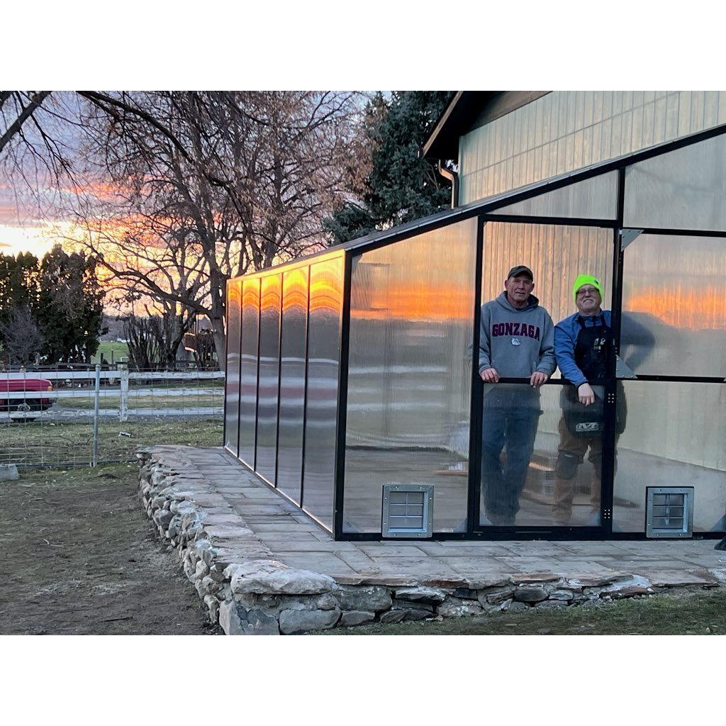 Santa Barbara | Montecito Aluminum Lean-To Greenhouse / Sunroom Kit With 8mm Twin-wall Polycarbonate Glazing - Image 7
