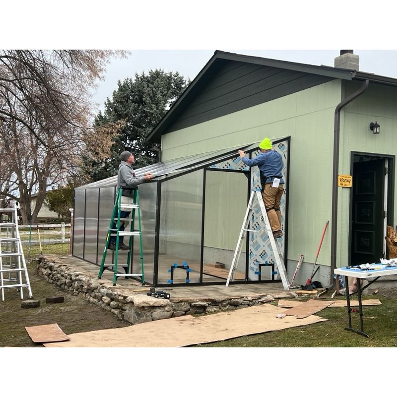 Santa Barbara | Montecito Aluminum Lean-To Greenhouse / Sunroom Kit With 8mm Twin-wall Polycarbonate Glazing - Image 8