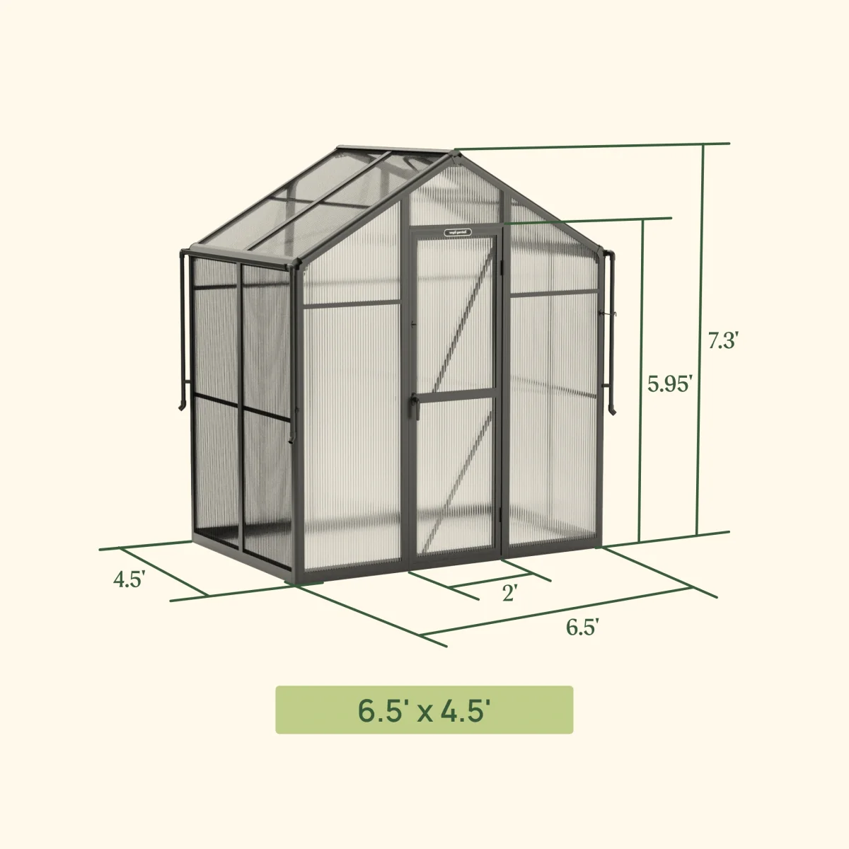 Vego | Junior Victorian Greenhouse Kit 6ft 6in Wide - Image 4