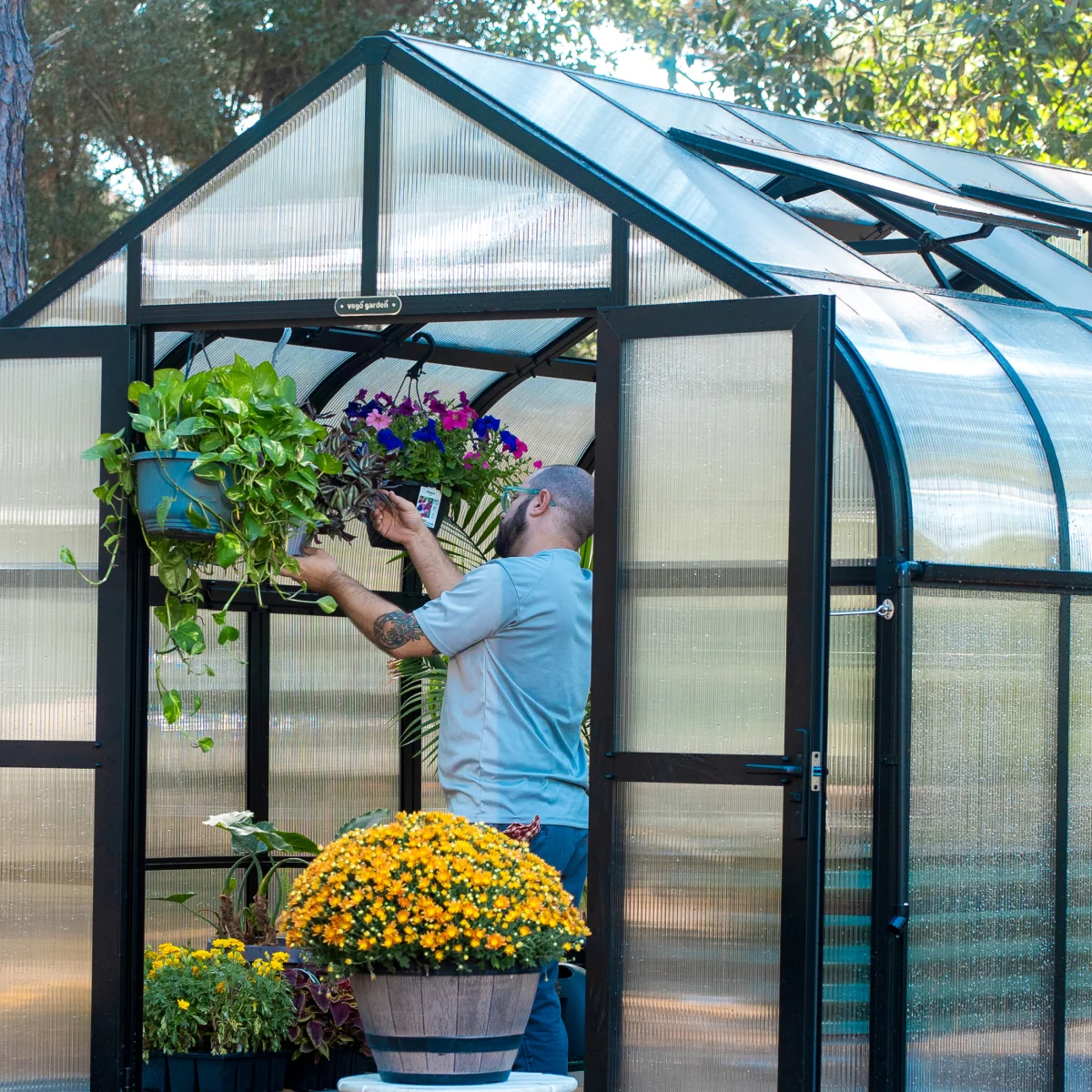 Vego | Pacific Greenhouse Kit 8ft 6in Wide - Image 5